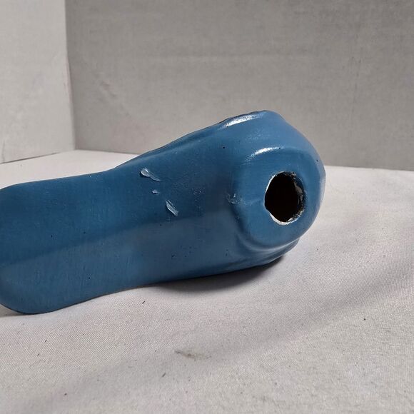 Roseville Ohio L&H Pottery Blue Bird Bath Clip On 1960s MCM Vintage INCOMPLETE - Picture 8 of 10